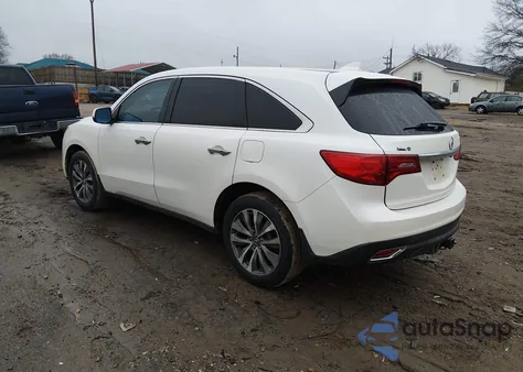 2014 Acura Mdx Technology Package from USA, damaged, VIN 5FRYD3H44EB005449